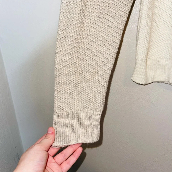 Madewell Province Cream & Tan Cross-back Pullover Knit Sweater Medium Women’s - Picture 5 of 13